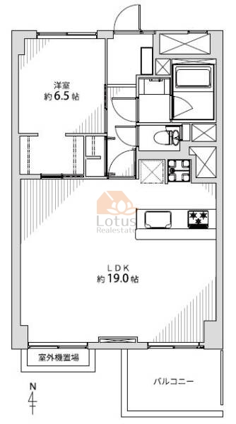 高輪中台マンション602間取図