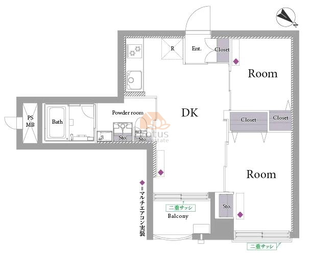 豊栄新都心マンション407間取図