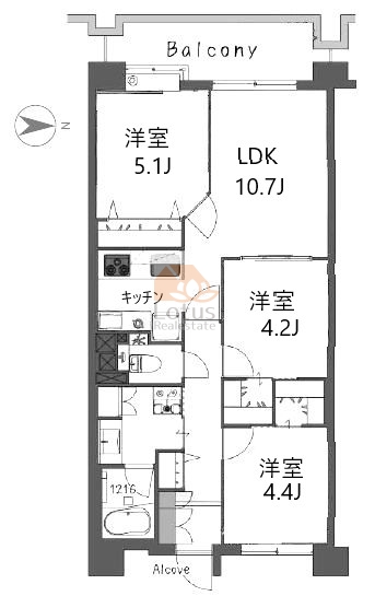 東急ドエルアルス世田谷ネクステージ205間取図