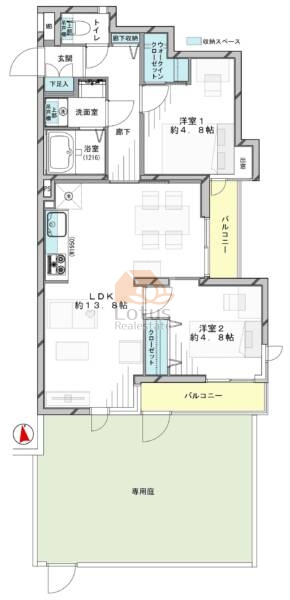 ライオンズマンション砧公園102間取図