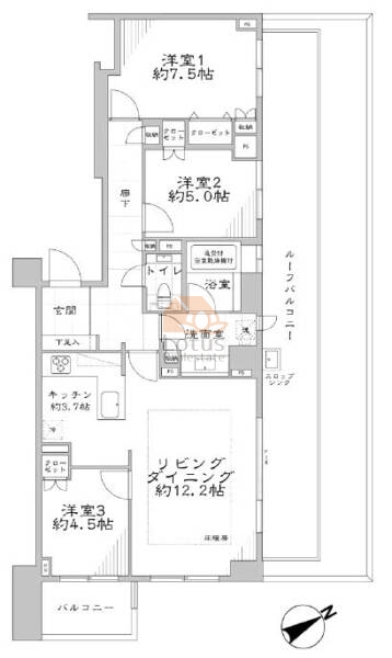 パークハウス市谷仲之町407間取図