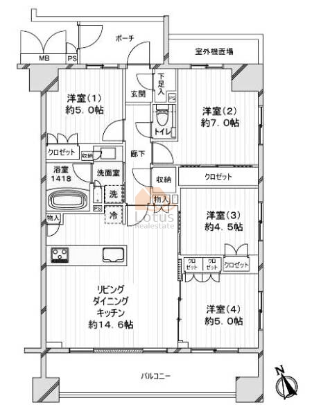 プレシス東京湊ザレジデンス3階間取図