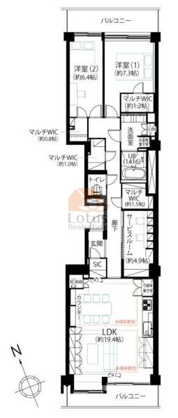 早稲田セントラルハイツ902間取図