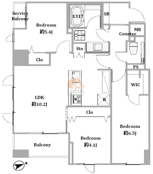 ブランズ明石町502間取図