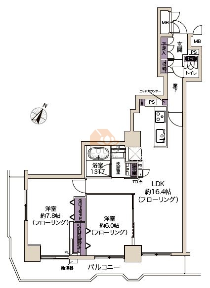 クリオスカイタワー篠崎303間取図