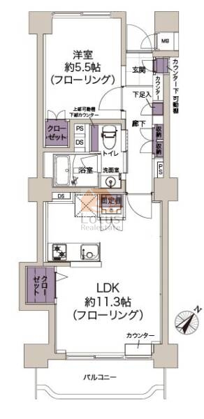 武蔵小山フラワーマンション502間取図