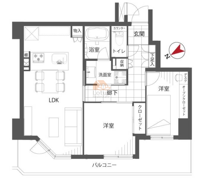 東急ドエルアルス目黒不動前1005間取図