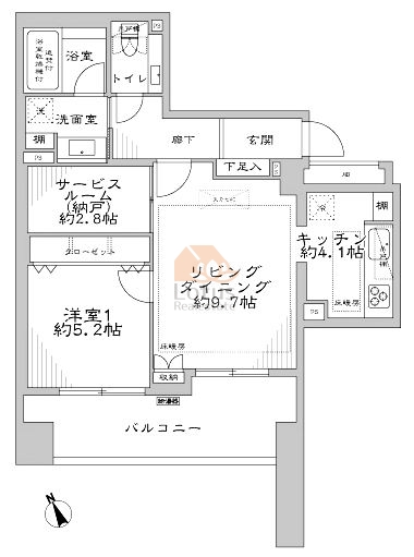 ファミールグラン三田伊皿子坂110間取図