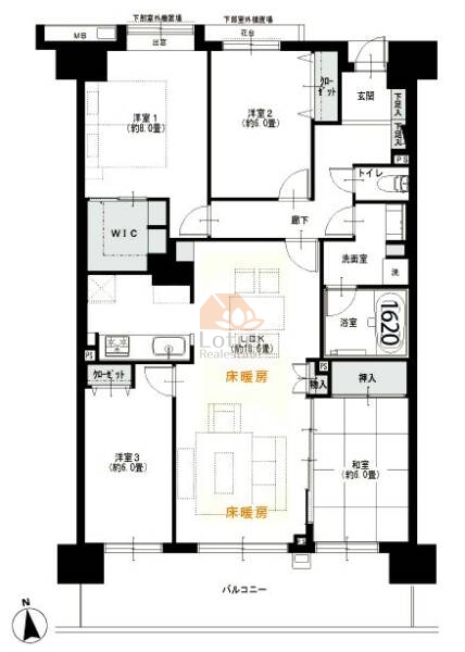 グランアジール東京アクアレジデンス802間取図