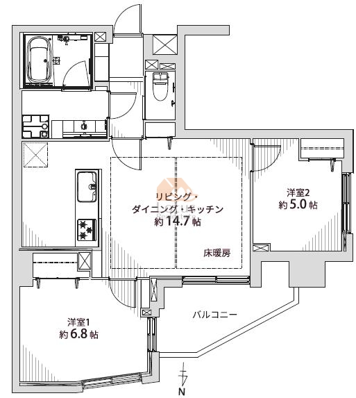 ライオンズシティ東陽町親水公園1004間取図