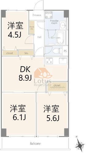 トーカンマンション青砥506間取図