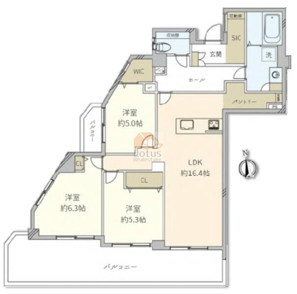 田園調布アビタシオン403間取図