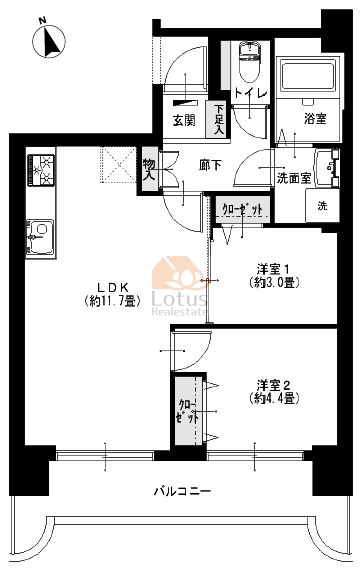 リバーパーク桜木1104間取図