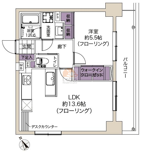 リバーサイドタワー蔵前1101間取図