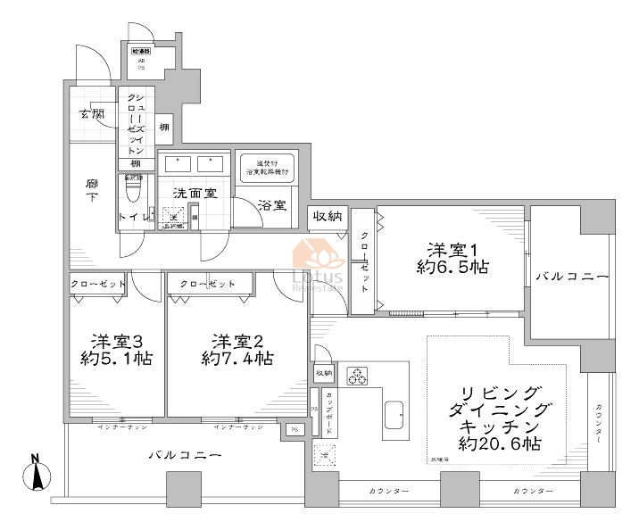 東京シーサウスブランファーレ505間取図