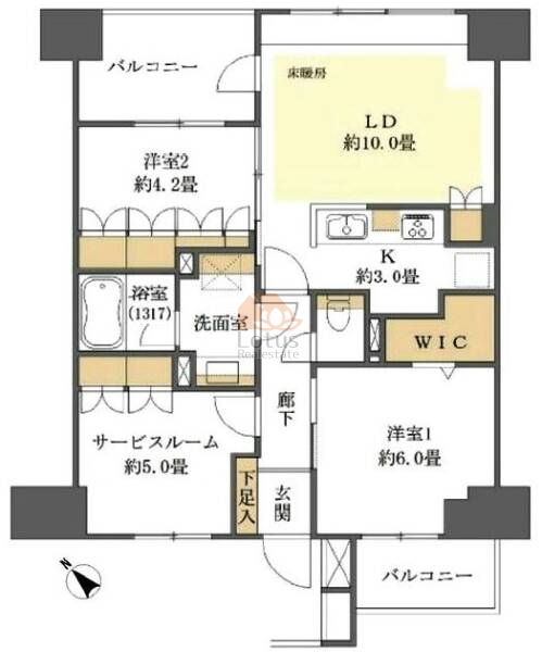 オークプレイス月島404間取図