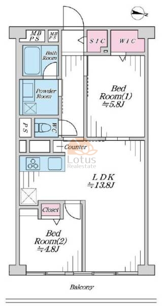 西新宿ハウス409間取図