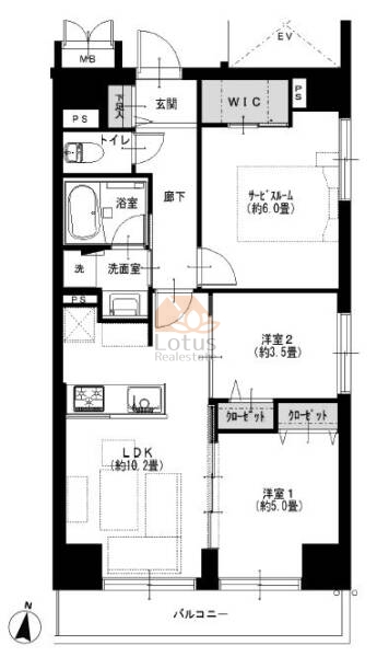 菱和パレス本所吾妻橋ステーションビュー303間取図