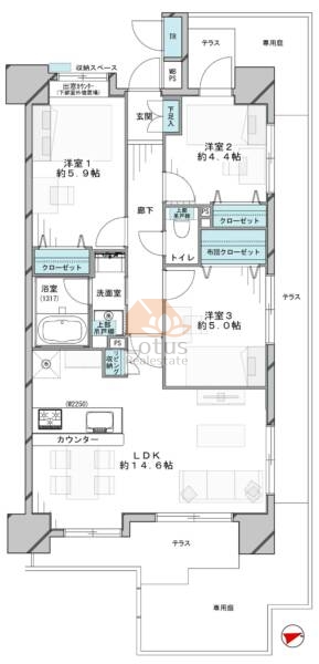 ライオンズガーデン町屋111間取図