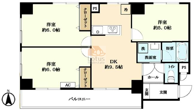 セブンスターマンション木場301間取図