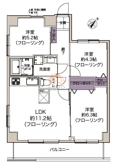 コスモ赤羽305間取図