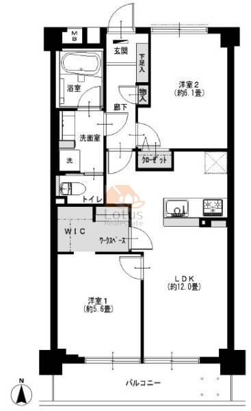 第2桜台ファミリーマンション906間取図