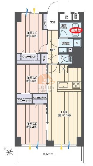 金町スカイハイツ206間取図