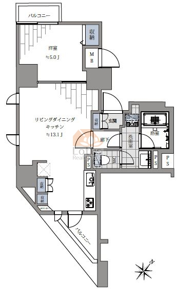 グランベル西早稲田ラフィーネ501間取図