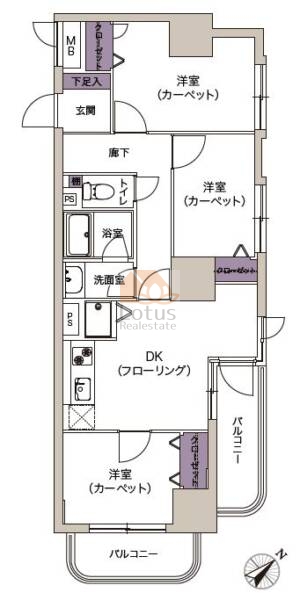 ライオンズプラザ武蔵小山806間取図