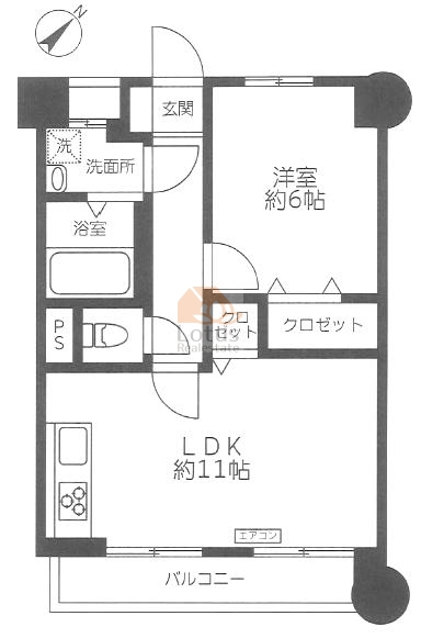 ドムス高井戸404間取図