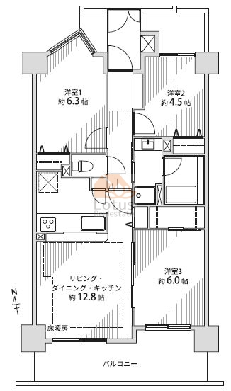 深沢パークホームズ101間取図