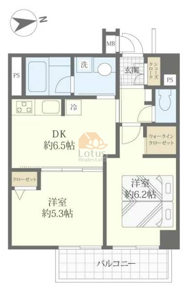 コスモ北千住605間取図