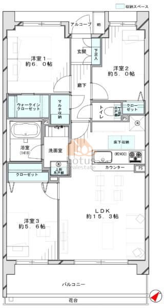 ローレルコート新小岩106間取図