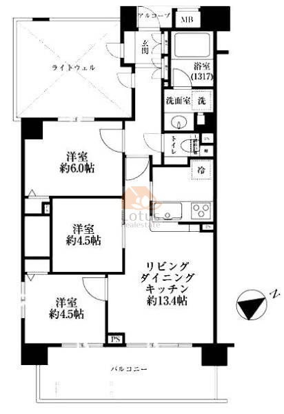 コスモシティ亀戸206間取図