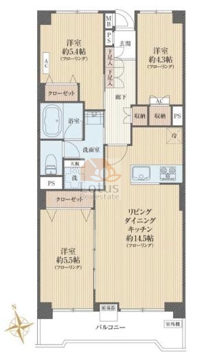 コープ南砂12階間取図