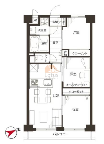 セザール哲学堂公園204間取図