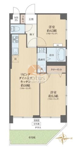 サンパレス烏山1階間取図