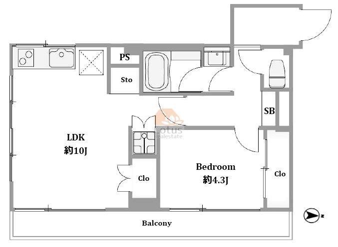第15宮庭マンション303間取図