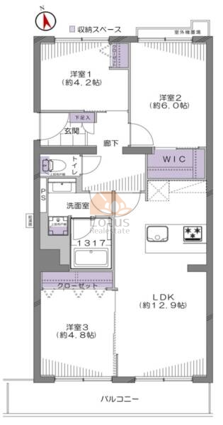 富士見台パークホームズ210間取図