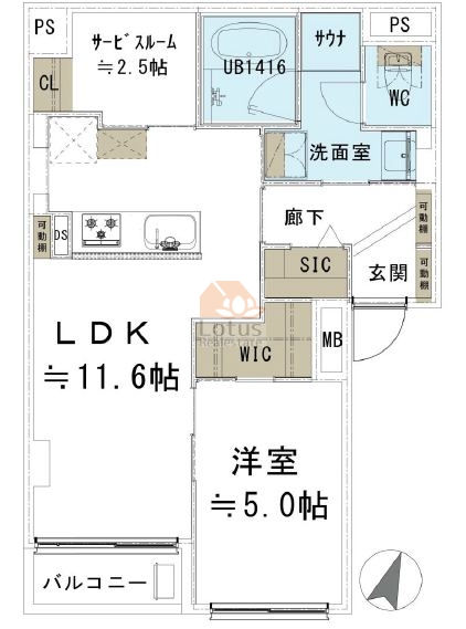 シャンボール南麻布203間取図