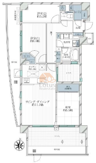 石神井公園マナーレジデンス102間取図