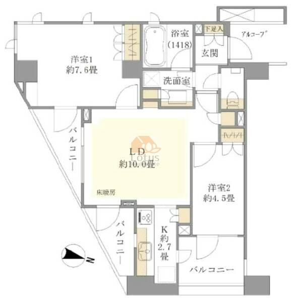 クオリア荻窪1301間取図