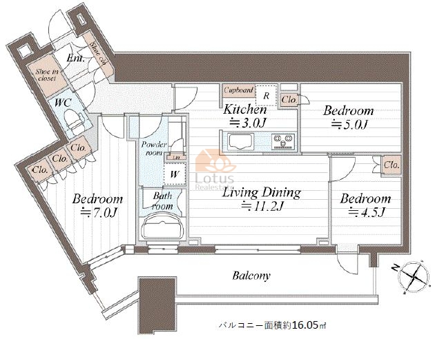 スカイズタワー＆ガーデン17階間取図
