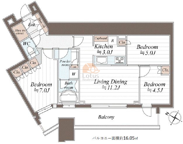 スカイズタワー&ガーデン17階間取図