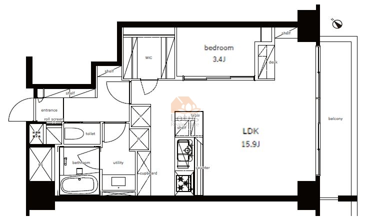 マンション島津山504間取図