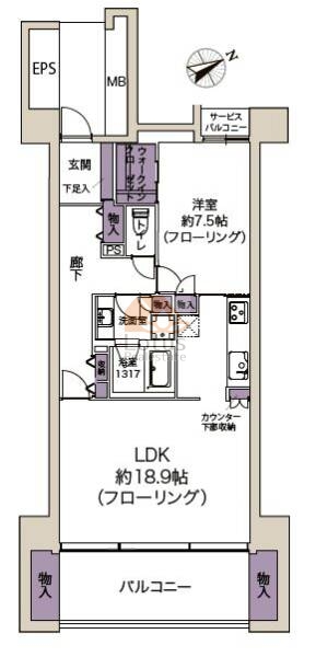 グランドメゾン西巣鴨603間取図