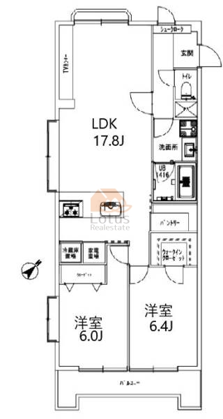 藤和高井戸コープ201間取図