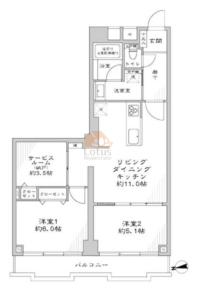 東海ホーム富岡八幡502間取図