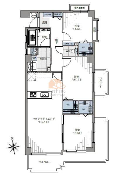 パルロイヤル等々力203間取図