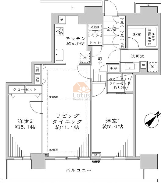 ザクレストタワー810間取図